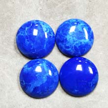 22MM ROUND CABOCHON HOWLITE LAPIS(4PCS/BAG)